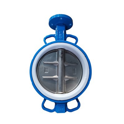 שסתום פרפר ידני מרופדת פלואור